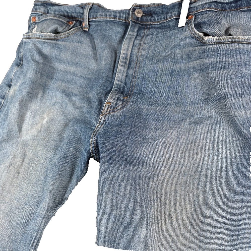 Levi's 505 Jeans Mens 40x28 Blue Denim Cotton Stretch Regular Fit Straight Leg